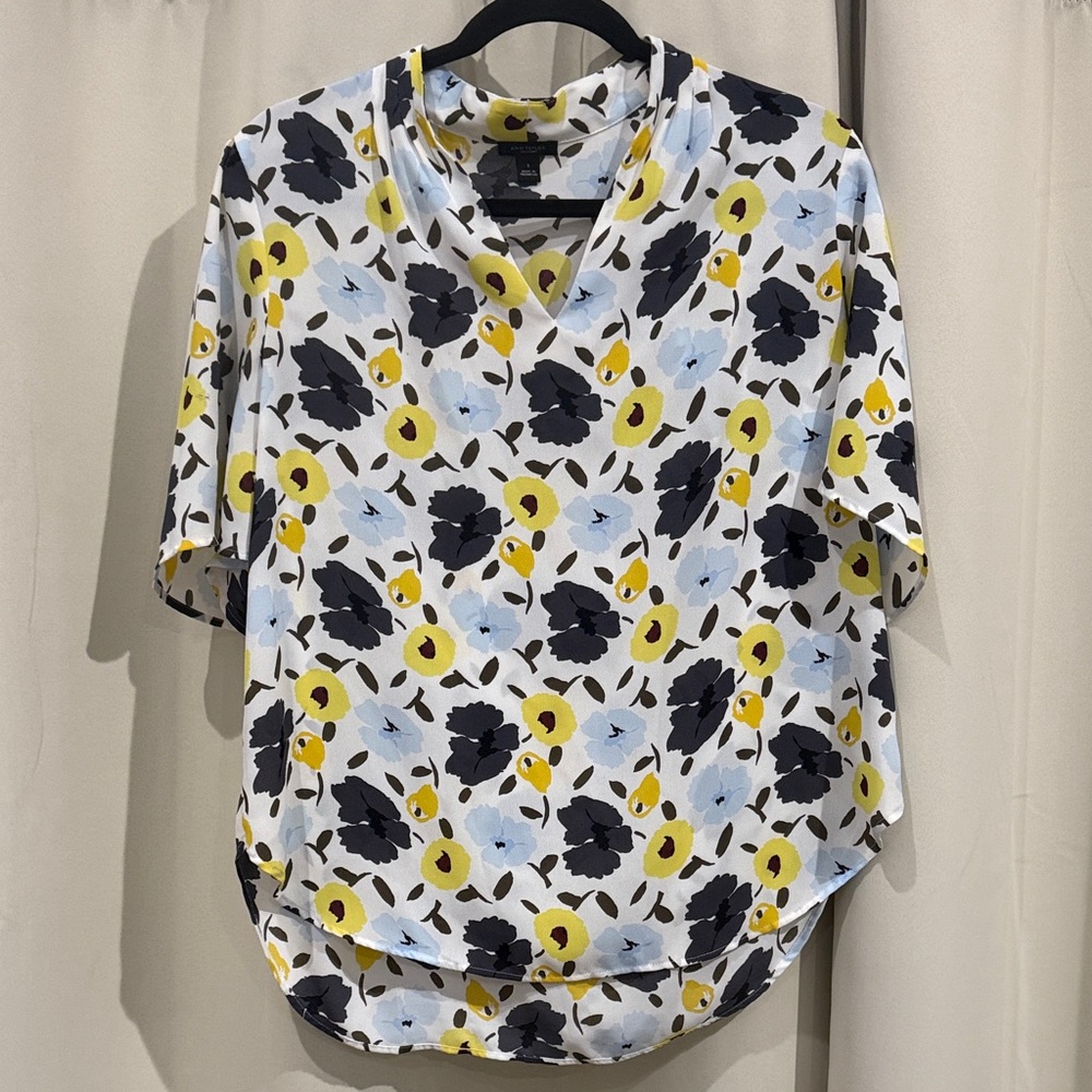 Ann Taylor Floral Print Women's Top Size S Preloved